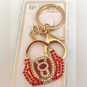 Red and Gold Purse Keychain